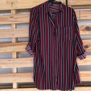 Button up striped dress